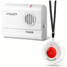 Call Button for Elderly and Caregiver Pager Portable SOS Alert System Alarm f...