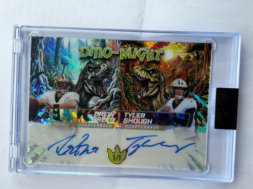 🚨2026 Wild Card Dino-Might Dual Auto 1/1 DREW BREES and TYLER SHOUGH Saints🔥