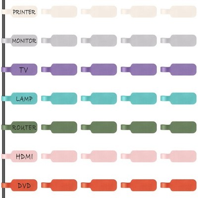 Cable Cord Labels Large Size, for Organizing Wires and Identification, Multic...