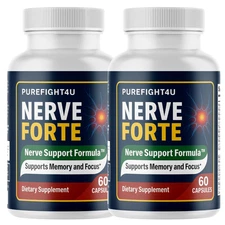 Nerve Forte Supplement, Nerve & Cognitive Formula Support - 2 Bottles
