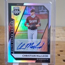 2021 Panini Elite Extra Edition Christian MacLeod Autograph Card #159 Twins