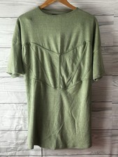 Pretty Little Things Women’s Size 6 Green Terry Cloth Mini Dress j418