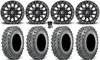 Fuel Vector Beadlock 15'' Wheels Bk 35'' Lynx SXS Tires Can-Am Commander Maverick