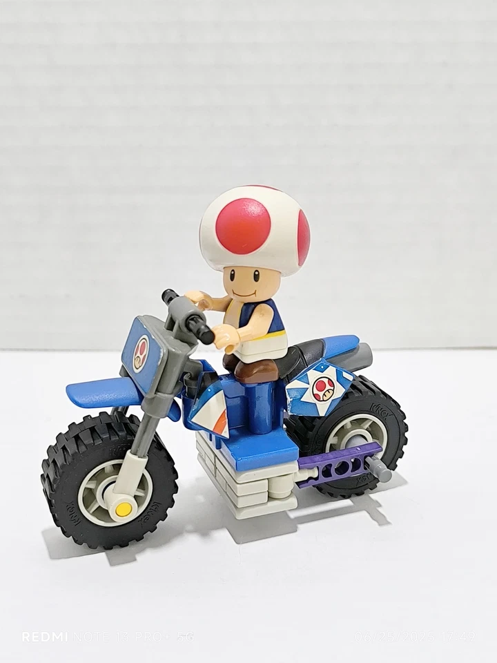 K'NEX Nintendo Mario Kart Wii Toad Motorcycle 🏍️ Bike Blue 🔵 Good Condition - Image 2 of 4