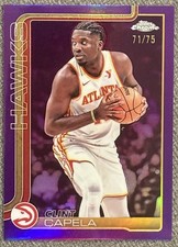Clint Capela #/75 2025-26 Topps Chrome - #81 Purple Refractor Houston Rockets 