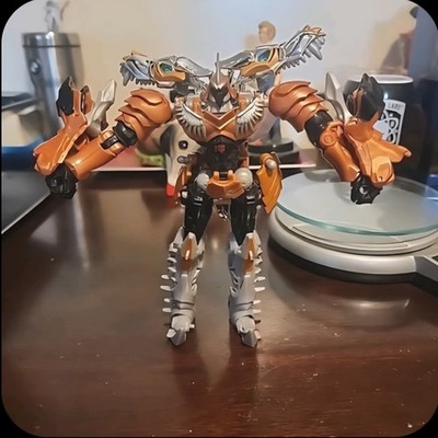 Transformers AOE Grimlock Chrome Deluxe Dinobot 2014 Hasbro Incomplete 