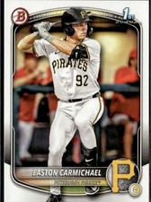2025 BOWMAN DRAFT 1ST EASTON CARMICHAEL PITTSBURGH PIRATES #BD-50