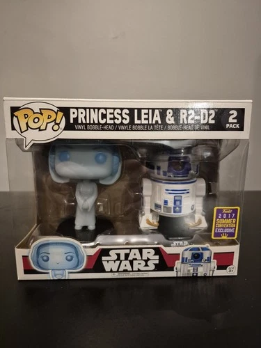 Funko Pop! Vinyl: Star Wars R2-D2 and Princess Leia 2-pack 2017 Exclusive