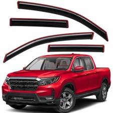 In-Channel Window Vent Visor Rain Guards For 2017-2025 Honda Ridgeline Crew Cab 