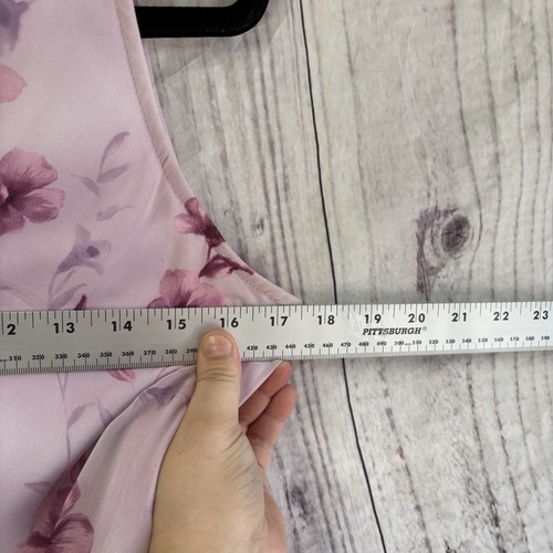 Vintage Women’s Floral Pink Sleeveless Flower Patterned Midi Summer Dress 8 - Bild 6 von 6