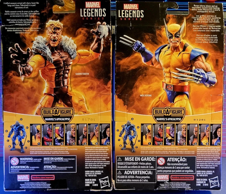 6-дюймовые экшн-фигурки Marvel Legends Wolverine & Sabretooth Apocalypse Wave без BAF - Изображение 4 из 4