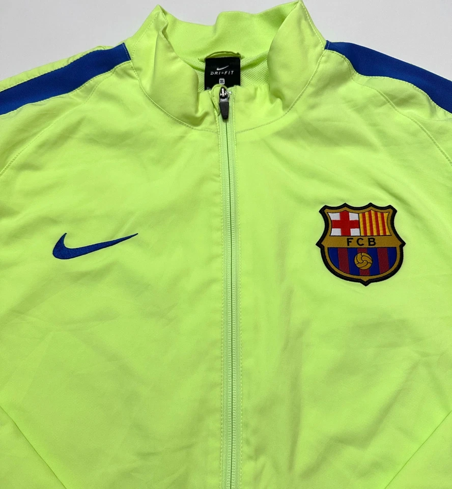 FC Barcelona 2016 Training Track Top Chaqueta Nike Verde Fútbol Fútbol Talla XL - Imagen 2 de 4