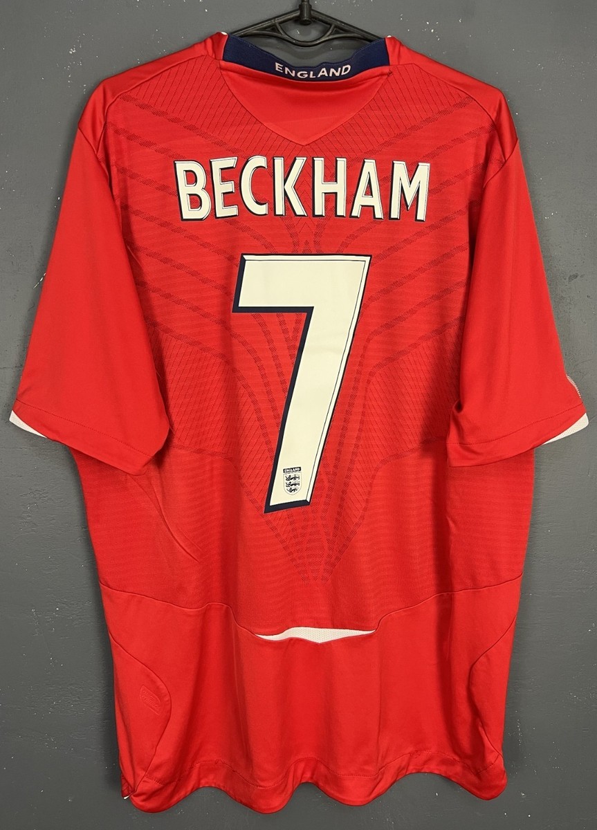DAVID BECKHAM #7 MENS ENGLAND 2008/2010 AWAY FOOTBALL SOCCER SHIRT
