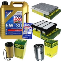 Inspektionskit Filter Liqui Moly ÖL 5L 5W-30 FüR Hyundai I30 Fd 1.6 Crdi