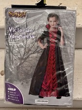 Halloween Costume Vampire Girls Sz M 7-10 Victorian Dress Petticoat Spirit