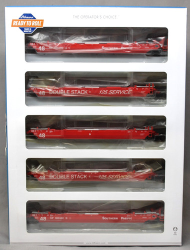 ATHEARN #15591 Southern Pacific SP Maxi III Well Car Set, 5-Car Set, C8 | Condition: Used