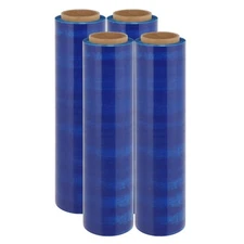 18" x 1500' 80 Gauge 4 Rolls Pallet Wrap Stretch Film Hand Shrink Wrap 3 Colors