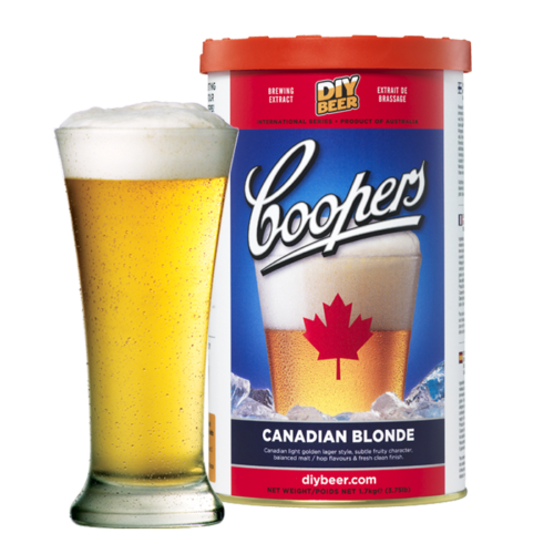 Coopers Canadian Blonde Lager Beer Kit 40 Pints Homebrew Beer Making Brewing