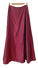 VTG Scott McClintock Satin Taffeta Iridescent Burgundy Maxi Skirt Sz 10 NWT Xmas
