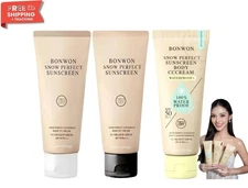 BONWON CC Cream Snow Perfect Sunscreen SPF50 PA++ Waterproof Tone Up Skin 150 ml