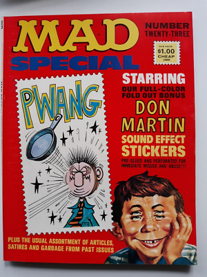 Mad Magazine special #22 includes bonuses stickers 1977 back cover