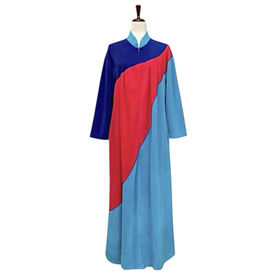 Abrigo Vanity Fair Vintage Años 70 Retro Bloque de Color Media Cremallera Terciopelo Bata Talla M Foto 2 de 4