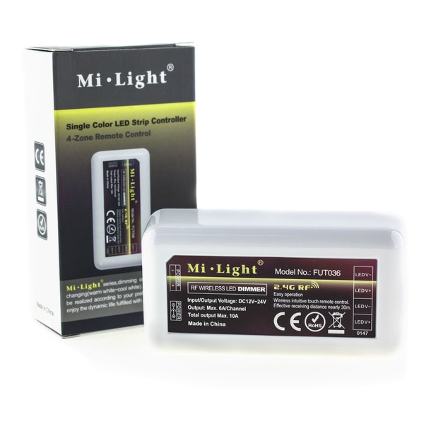 Mi-Light 4-Zone Controller FüR Einfarbige Mono Led Streifen BäNder - Steuerung-image
