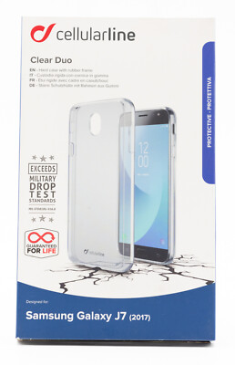 Cellularline Clear Duo Samsung Galaxy J7 Handy Schutz Case Cover Hülle 199