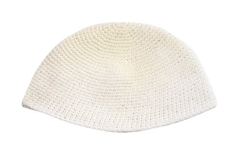 Kippa crochetée étoile de David Noir ethnique traditionel yamaka