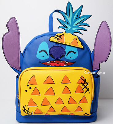 Disney Lilo And Stitch Faux Leather Backpack Purse Deluxe