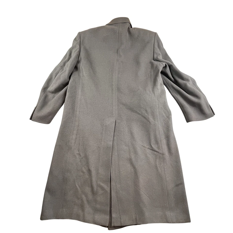 Abrigo De Colección Oleg Cassini Para Hombres 44R Gris Lana Cachemira Pesado Sobre Forrado Diseñador Mob Foto 2 de 4