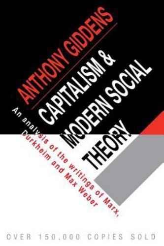 Capitalism and Modern Social Theory Giddens Paperback Cambridge University Press
