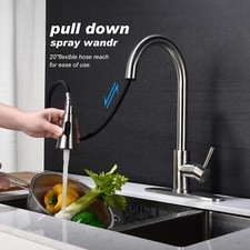 Easy Assembly Kitchen Faucet with Pull Out Spraye Furniture