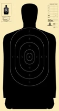 (100) NRA Official B-27 50 Yard Police Pistol Silhouette Target [24" x 45"]