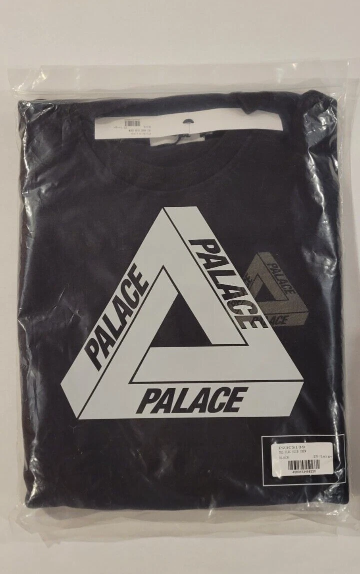 PALACE SKATEBOARDS SLUB CREW CREWNECK SWEATSHIRT TRI FERG BLACK XXL 2XL SUPREME