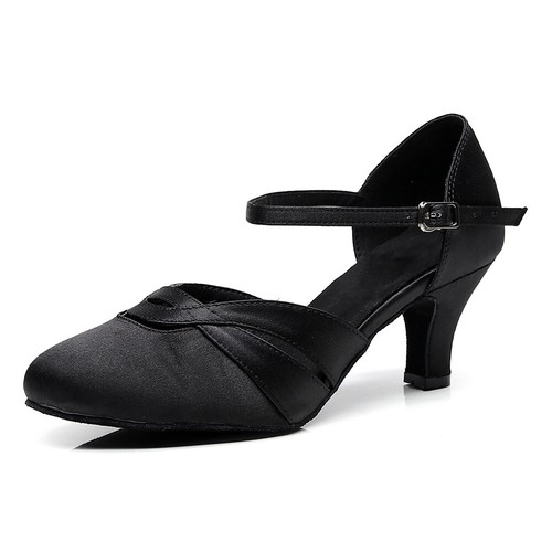 Zapatos de baile latino para mujer damas salón salsa tango zapatos 6/7,5 cm tacón púrpura - Imagen 13 de 14