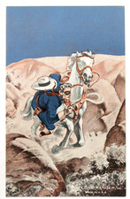 1950 Lone Ranger color exhibit card "ROCKY MESA AMBUSH"