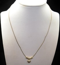 Sterling Silver Dainty Little Hearts Necklace 15.0" FMB127