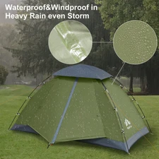 Camping Tent 1-2 Person Waterproof 4 Season Outdoor Hiking Fishing Family Tents