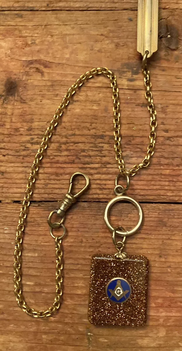 Masonic watch shop fob and chain