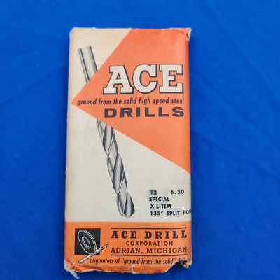 Lot of 12 ACE 6.3mm HS Special X-L-TEM 135 split point Drill Bits - New