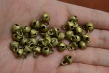 100 PCS HANDMADE BELLY DANCE SOLID BRASS JINGLE BELLS 10MM