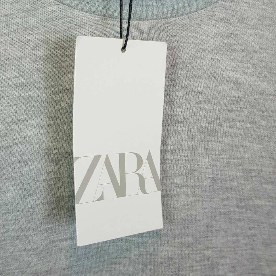 ZARA Womens Size S or 10 Grey 3/4 Sleeves Dress NEW + TAGS eBay