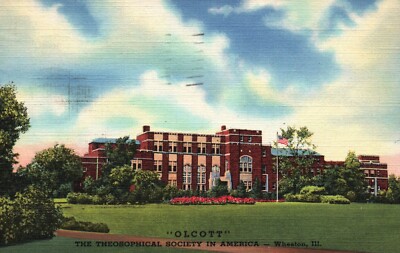 Wheaton, IL, ''Olcott'', The Theosophical Society, 1947 Vintage Postcard a6230