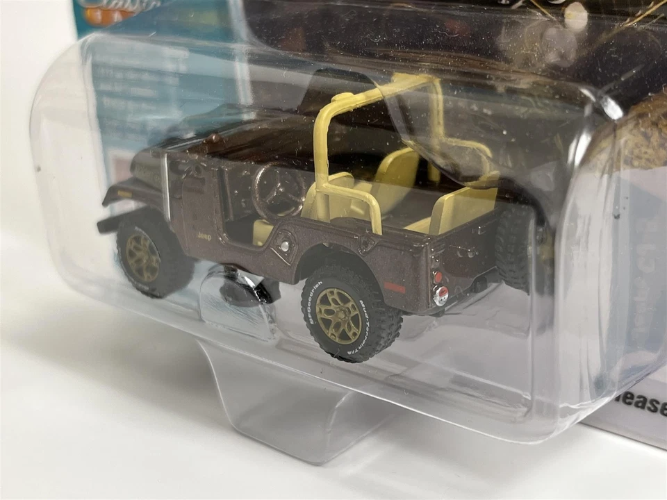 Jeep CJ5 Café Marron Poly 1:64 Echelle Johnny Lightning JLCG025A - Photo 4/4
