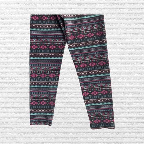 725 Originals Girls Southwest Print Capri Leggings Multicolor on Gray Size 14 - Picture 8 of 12