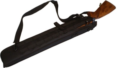 Shotgun Scabbard / Soft Rifle Case, w/ Molly Holder & Sling, 28'' x 6'' x 2'', Blac