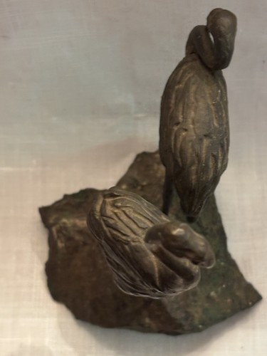 MCM Bronce Flamencos Couroc Ronald Arlan #8305 Raro Artista CA 1970 5,8” Con Etiquetas - Imagen 6 de 10