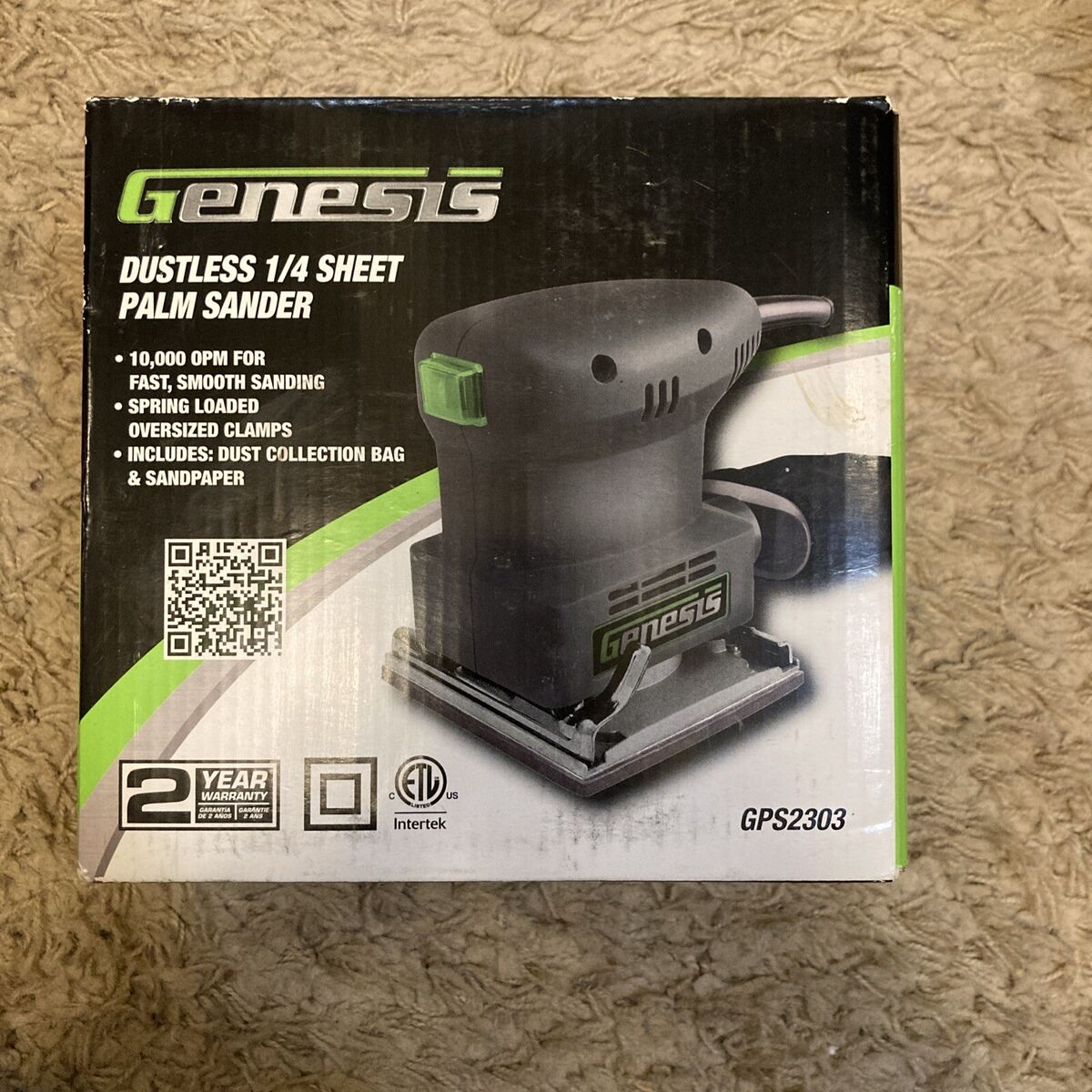Genesis 1/4 Sheet Palm Sander with Dust Collector Bag Genesis 1/4 Sheet Palm Sander with Dust Collector Bag