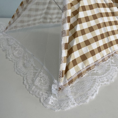 Food Cover Pop-up mesh tent Lace/Check NEW 12x12x7 Picnic camping patio dining - Picture 6 of 12